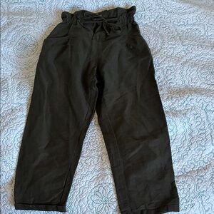 Zara Olive Green High-Waist Pants